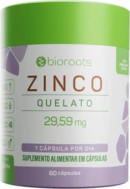 Zinco Quelato 30 mg 30 Cápsulas - Bioroots - Antioxidante e Imunidade