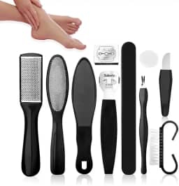 Conjunto profissional de spa de pedicure para pés, conjunto de pedicure 10 em 1 para pés, kit de cuidados com os pés de aço inoxidável, removedor de pele morta