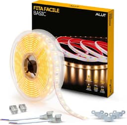 Fita Led Facile Basic 5 Metros 7w 9mm Branco Quente 2700k, Branco Neutro 4000k ou Branco Frio 6500k 60 leds a prova d'água Alut By Avant (Branco Quente 2700k, 220v)