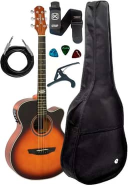 Violão Elétrico Mini Jumbo Strinberg Sa200c Hbs +kit Capa
