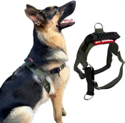 Coleira Peitoral Anti-puxão para Cães Fortes Tamanho G - Canadá K9 (verde-militar)