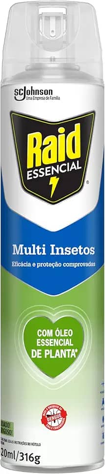 Raid Essencial Inseticida Aerossol Multi Insetos Frasco 420ml Spray