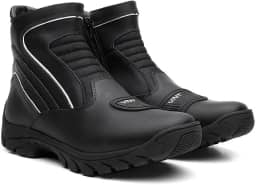 Bota Motociclista Couro Impermeavel Proteção Marcha Moto