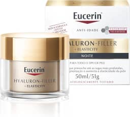 EUCERIN Creme Facial Anti-idade Firmador Noite 50ml, Elasticity, Pele Madura, Hyaluron-Filler, Ácido Hialurônico, Antirrugas