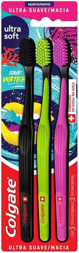 Escova de Dente Colgate Ultra Soft 3 unidades