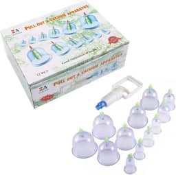 Kit 12 Ventosas Corporaais Terapeuticas Ventosaterapia Copos Massoterapia Acupuntura Sucção