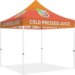 Barraca de fornecedor de sucos prensados a frio, tenda resistente para uso externo 25,4 x 25,4 cm, barraca de negócios de suco para mercado pop up bebidas promoção dossel