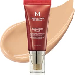MISSHA M Perfect Cover BB Cream SPF 42 PA+++, Amazon Code Verified for Authenticity, 50ml, Concealing Blemishes, dark circles, UV Protection (#25 Warm Beige)