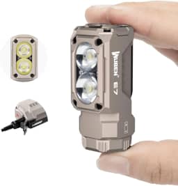 Mini lanterna recarregável de 1800 lúmens com ímã WUBEN E7 - lanterna EDC superbrilhante de 6 modos, LED recarregável Typ-C; lanterna de bolso IP68 para uso com farol, resgate, acampamento