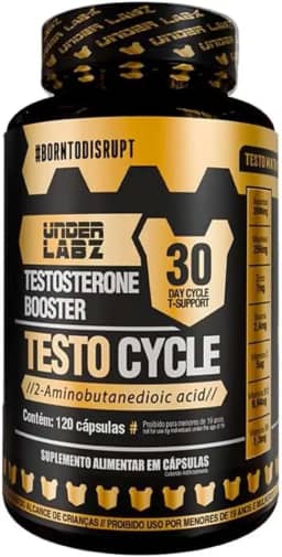 Testo Cycle - Under Labz | 120 Cápsulas - 30 Doses | Suplemento Masculino Natural | Performance, Vitalidade e Equilíbrio Hormonal com Vitaminas e Minerais Essenciais