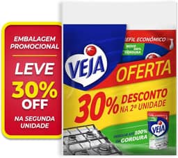 Limpador Desengordurante Veja Cozinha Limão com 2 unidades de 400ml