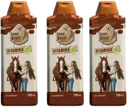 kit 3 Shampoo Good Horse 700ml Vitamina A Cavalo Original