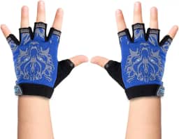 Luwint Luvas esportivas infantis para pesca, treino, ciclismo, 4 a 12 anos