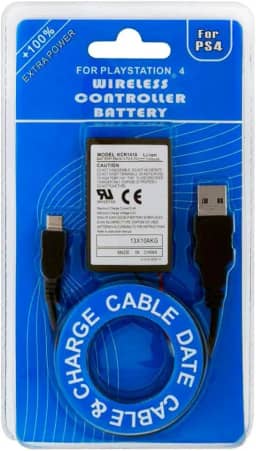 Bateria Recarregavel Para Controle Manete Playstation 4 Play Ps4 Dualshock 2000mah + Cabo Carregador Usb