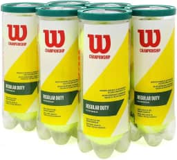 Bola de Tênis Wilson Championship Regular Duty Saibro Pack com 6 Tubos
