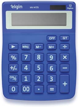Calculadora de Mesa 12 Dígitos MV 4125 Azul Elgin