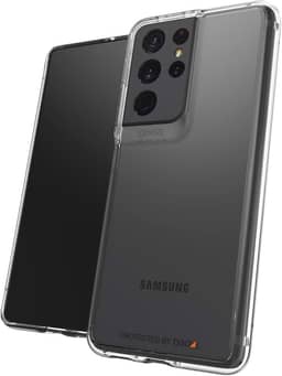 Gear4 ZAGG Crystal Palace Capa com o material de proteção contra impactos mais nítido, fino e mais avançado do mundo [D3O Crystalex - Feito para Samsung Galaxy S21 Ultra 5G - Transparente (702007307)