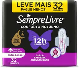Sempre Livre Absorvente Externo Noturno Plus Noite e Dia Suave 32un Embalagem pode variar