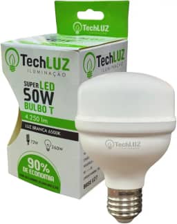 Lâmpada Led 50w Super Bulbo Alta Potência Bivolt Branco Frio- Techluz