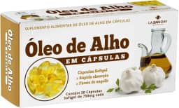 Óleo de Alho 30 Cápsulas Softgel - possui uma larga escala de aplicações, como em problemas de pele (acne), infecções do trato urinário, Micoses e doenças respiratórias (asma e bronquite)