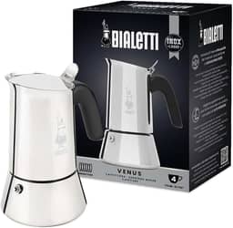 Cafeteira Bialetti Venus, aço inoxidável, 4 xícaras, prateada