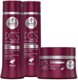 Kit Haskell Pós Progressiva Shampoo 300ML 1 Condicionador 300ML 1 Mascara 300ML