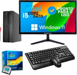 MINI COMPUTADOR COMPLETO INTEL I5 3ª, 16GB DDR3, SSD 240GB + MONITOR 19' + KIT TECLADO E MOUSE