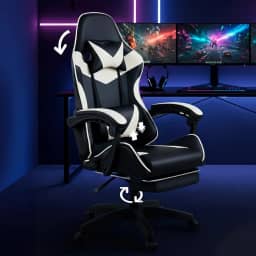 Cadeira Escritório Gamer Reclinável Ergonômica Profissional (Branco)