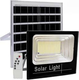 Refletor Led Holofote Placa Solar Bateria 1000w Com Placa