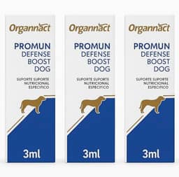 Kit 3 Suplementos Cães Promun Defense Boost Dog 3ml Probiótico Omega 3 Suporte Nutricional Casa Buritis
