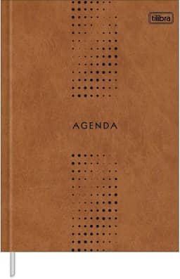 Tilibra - Agenda Executiva Costurada Diária 14,5 x 20,5 cm Prátika Permanente - Caramelo