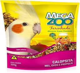 Ração Farinhada Megazoo para Calopsitas sabor Mel e Ovos 300g
