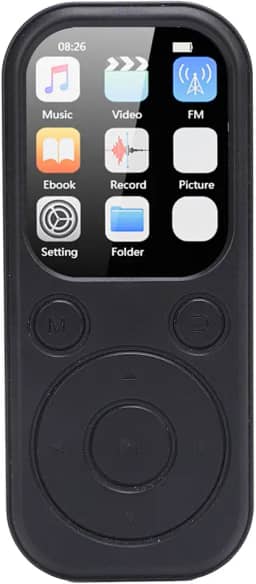 Dpofirs MP3 Player Com Bluetooth 5.4, Music Player Portátil Com Som HiFi para Corredores Esportivos, Tela de 2 Polegadas, 500mAh, Leitor (Nenhum cartão de memória pequeno)