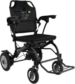 Cadeira de Rodas Elétrica Dobrável, Portátil com Joystick, Estrutura em Aço, Capacidade 100kg, Assento Acolchoado, Rodas Resistentes, Mobilidade Assistida