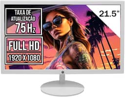 MONITOR LED 21.5 BRANCO BRAZILPC 75HZ 5MS FULL HD WIDSCREEN