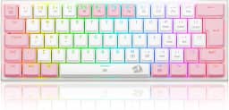 TECLADO MECANICO GAMER REDRAGON ANIVIA BRANCO COM ROSARGB COM SWITCH MARROM ABNT-2