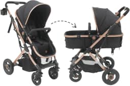 Carrinho Passeio Bebê Moisés Reversível Elysian Maxi Baby (Preto)