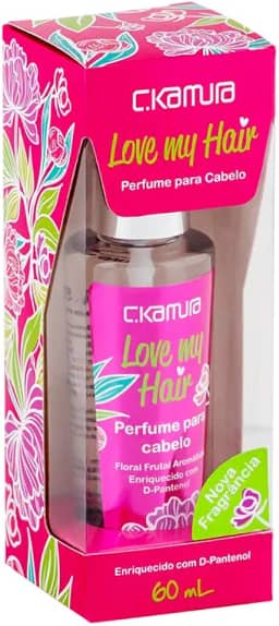 Perfume para cabelo Love My Hair, C.Kamura, 60 ml
