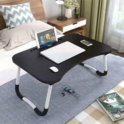 Mesa Dobrável Portátil para Notebook Home Office Apoio Cama Sofá Portátil (Preto)