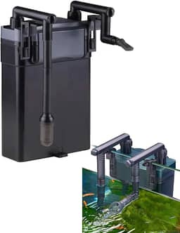 Filtro Externo Hang On para Aquário 500L/H – 6W Filtragem em Múltiplos Estágios, Baixo Consumo de Energia, Ideal para Aquários Pequenos (220V)