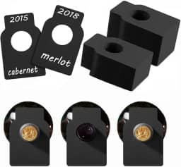 Embalagem com 300 etiquetas para garrafas de vinho, etiquetas para pendurar em adega de vinho, marcadores, com nome, ano e notas de degustação