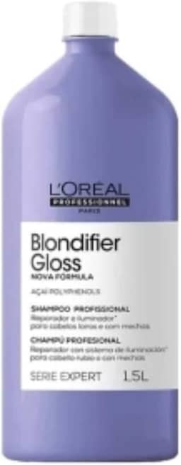 Shampoo Blondifier Hlight Gloss Loreal 1,5L, Loreal, branco