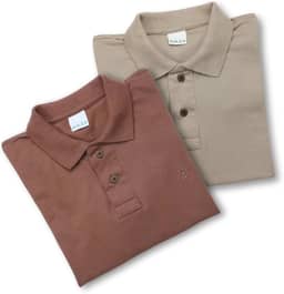KIT 2 Camisas Polo Masculina Algodão