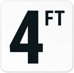 Marcador de profundidade de piscina adesivo de vinil de 1,5 m x 15 cm, marcador de piscina antiderrapante, feito nos EUA por Sigo Signs