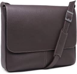 BOLSA PASTA MALETA 100% COURO PARA NOTEBOOK 15,6 POLEGADAS (CAFÉ)