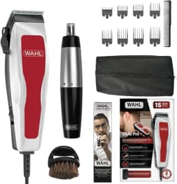 Kit Máquina De Cortar Cabelo 220V Com Aparador Nasal E Escova Para Uso Doméstico Masculino