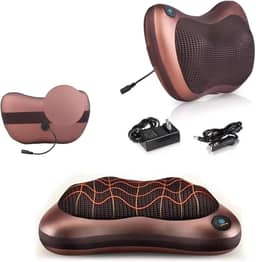 Almofada Encosto Massageador Movimentos Shiatsu Lombar Infravermelho Pescoço Veicular