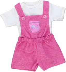 Conjunto Jardineira Curta e Body Manga Curta Bebê Menina – Algodão Conforto e Estilo Verão – Loja Era Uma Vez