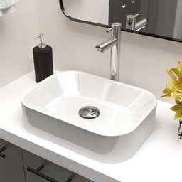 Cuba Pia De Apoio Sobrepor Retangular 36x27 Para Banheiro Lavabo Beltempo BT-2010 (Branca)