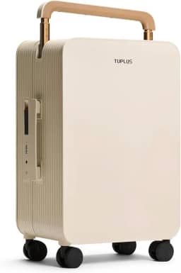 Mala de viagem rígida de 50,8 cm, leve, ABS com alça larga, rodas giratórias, cadeado combinado TSA, Balance Series 2.0, Avelã, amêndoa, Carry-On 20''